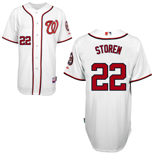 Drew Storen #22 MLB Jersey-Washington Nationals Men's Authentic Home White Cool Base Baseball Jersey